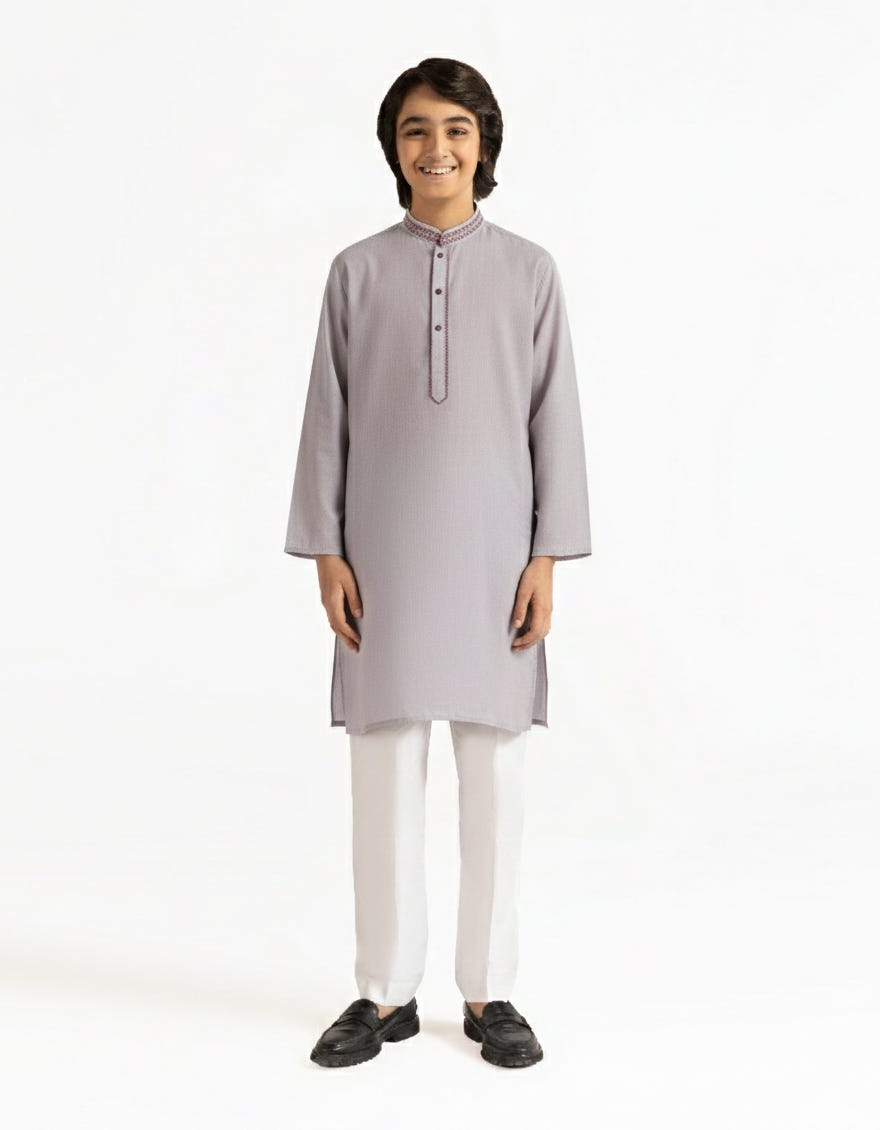 LILAC COTTON SEMI-FORMAL KURTA