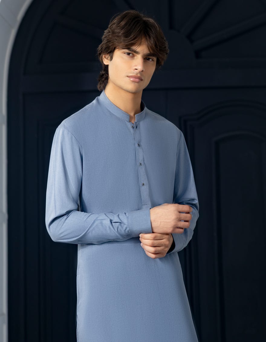 BLUE CASUAL KURTA TROUSERS