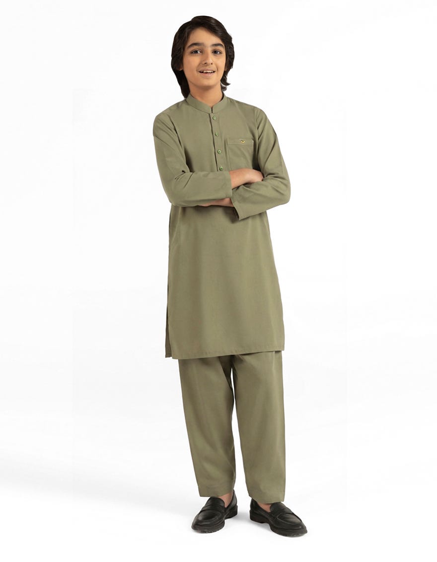 GREEN CASUAL KURTA TROUSERS
