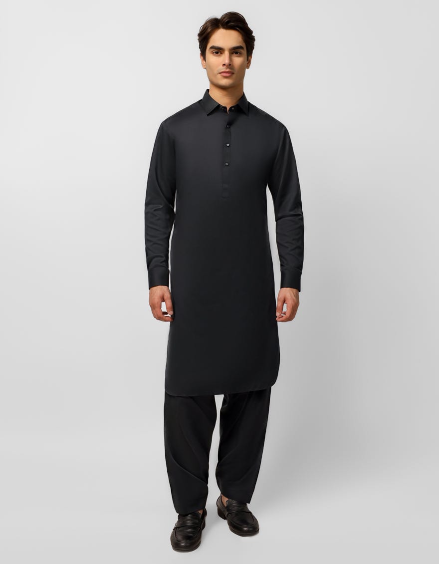 DARK GREEN CASUAL KAMEEZ SHALWAR