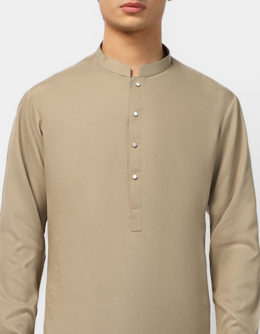 OLIVE PLAIN KURTA TROUSERS
