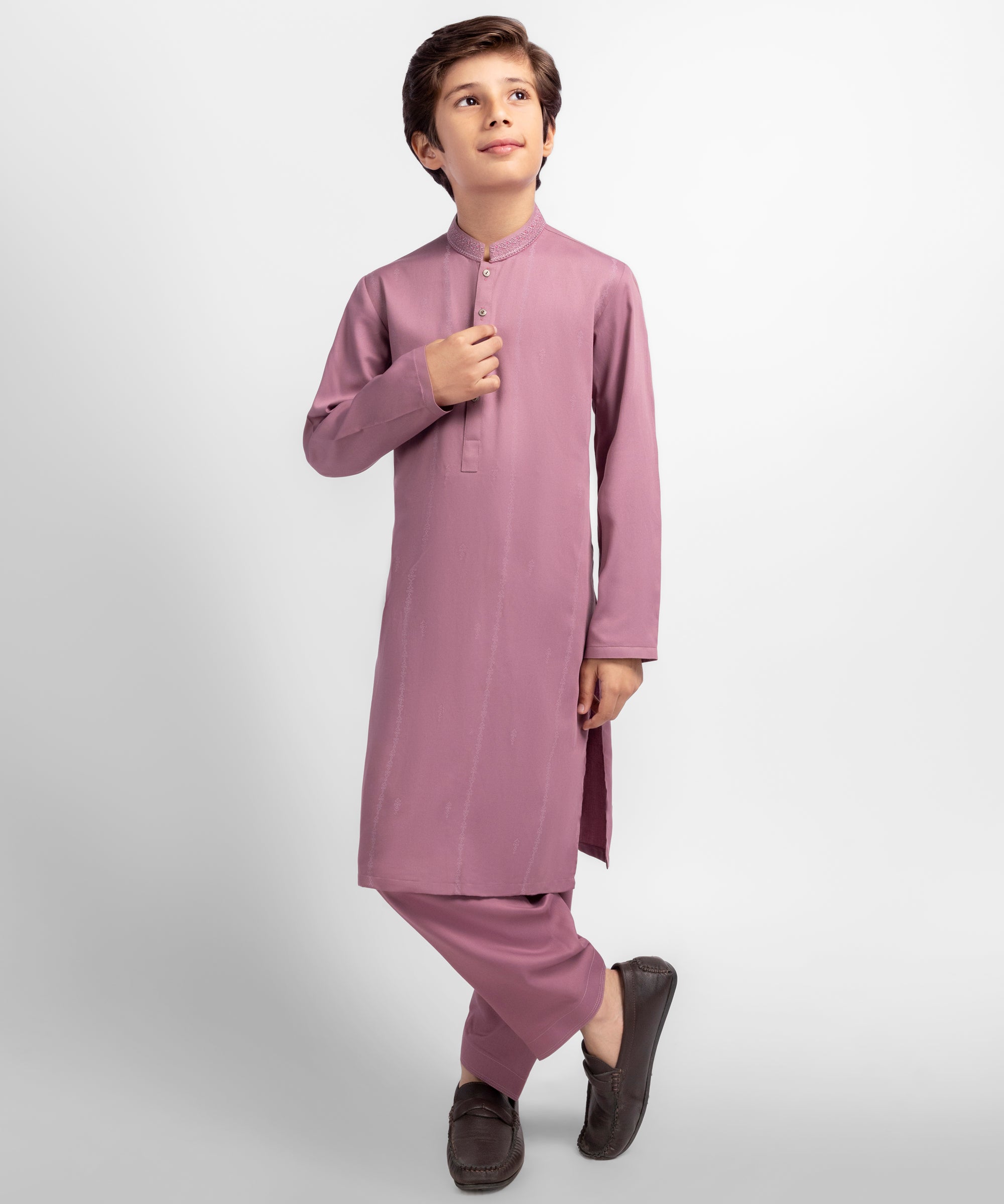 Onion Pink Semi-Formal Kameez Shalwar