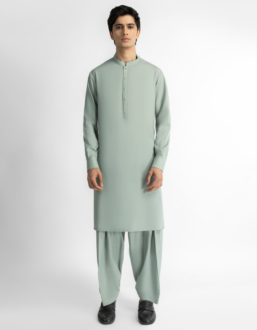 GREEN CASUAL KAMEEZ SHALWAR