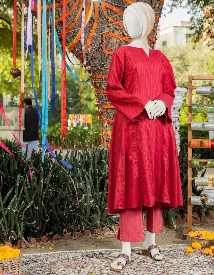 Red Dyed Teens 2 Piece Stitched | Jgk-S-Ygtl-422-23