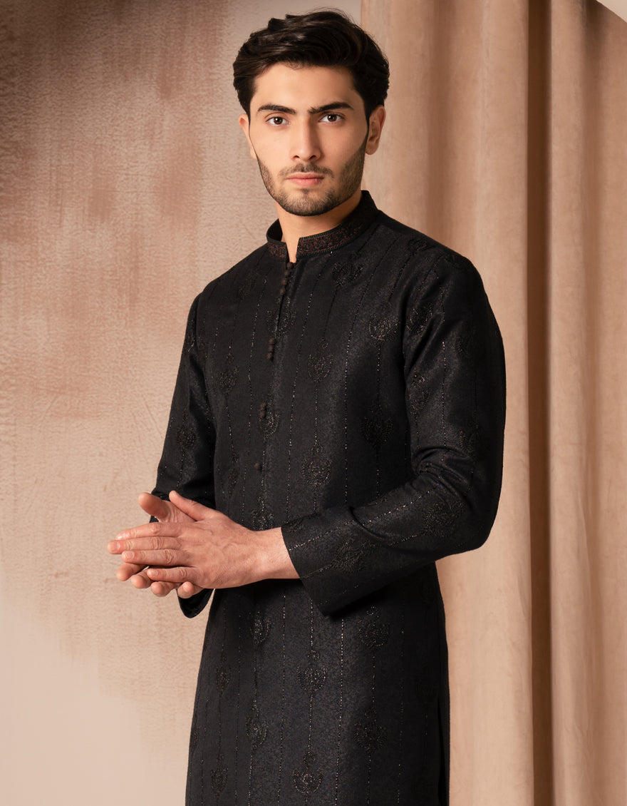 BLACK FORMAL KURTA