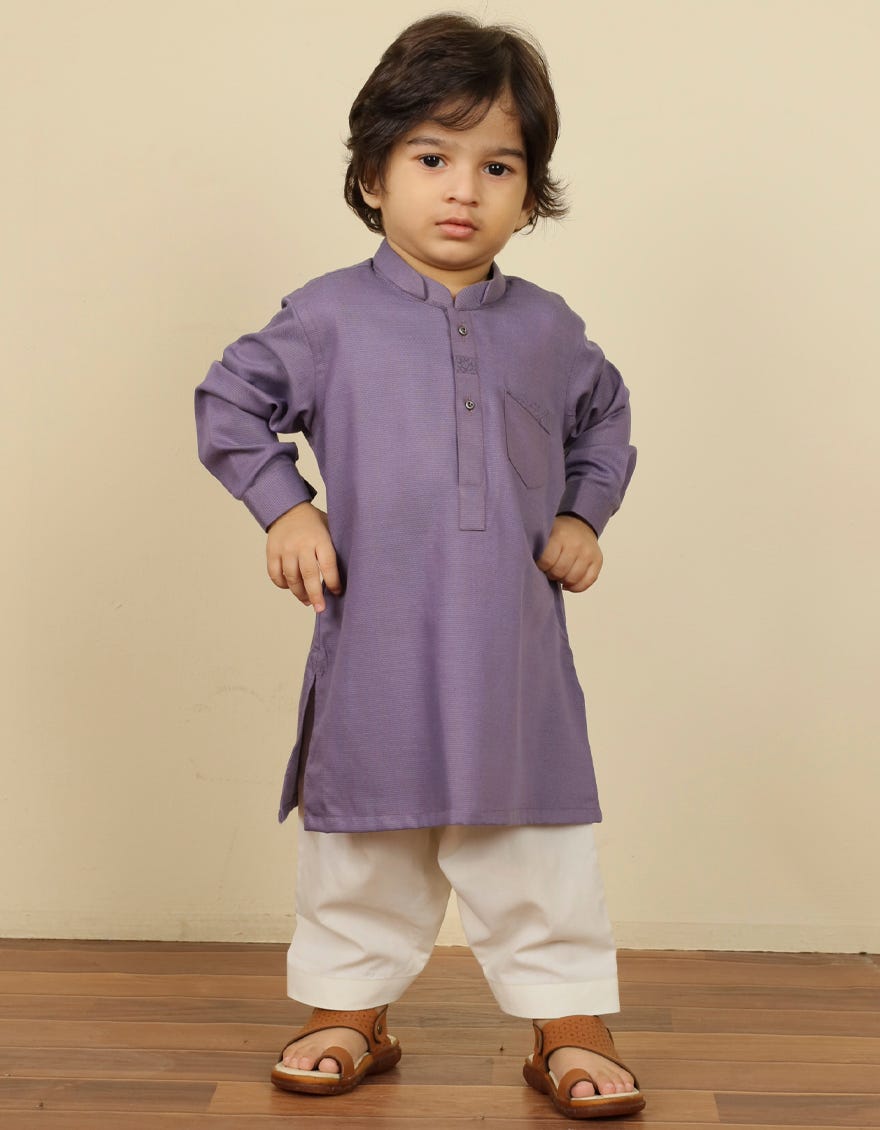 Lavender Blended Kameez Shalwar | Jjiks-43189