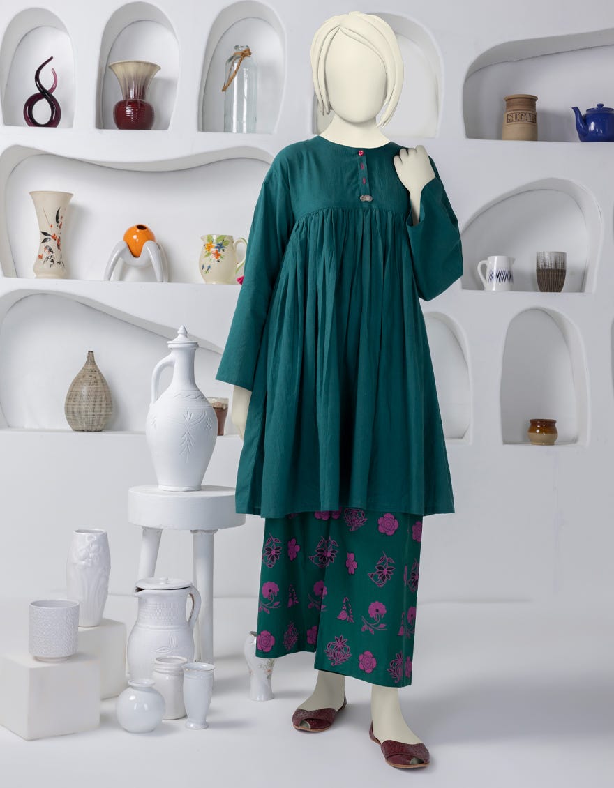 Green Lawn 2 Piece Stitched Dress | Jgk-S-Ygtl-437-24