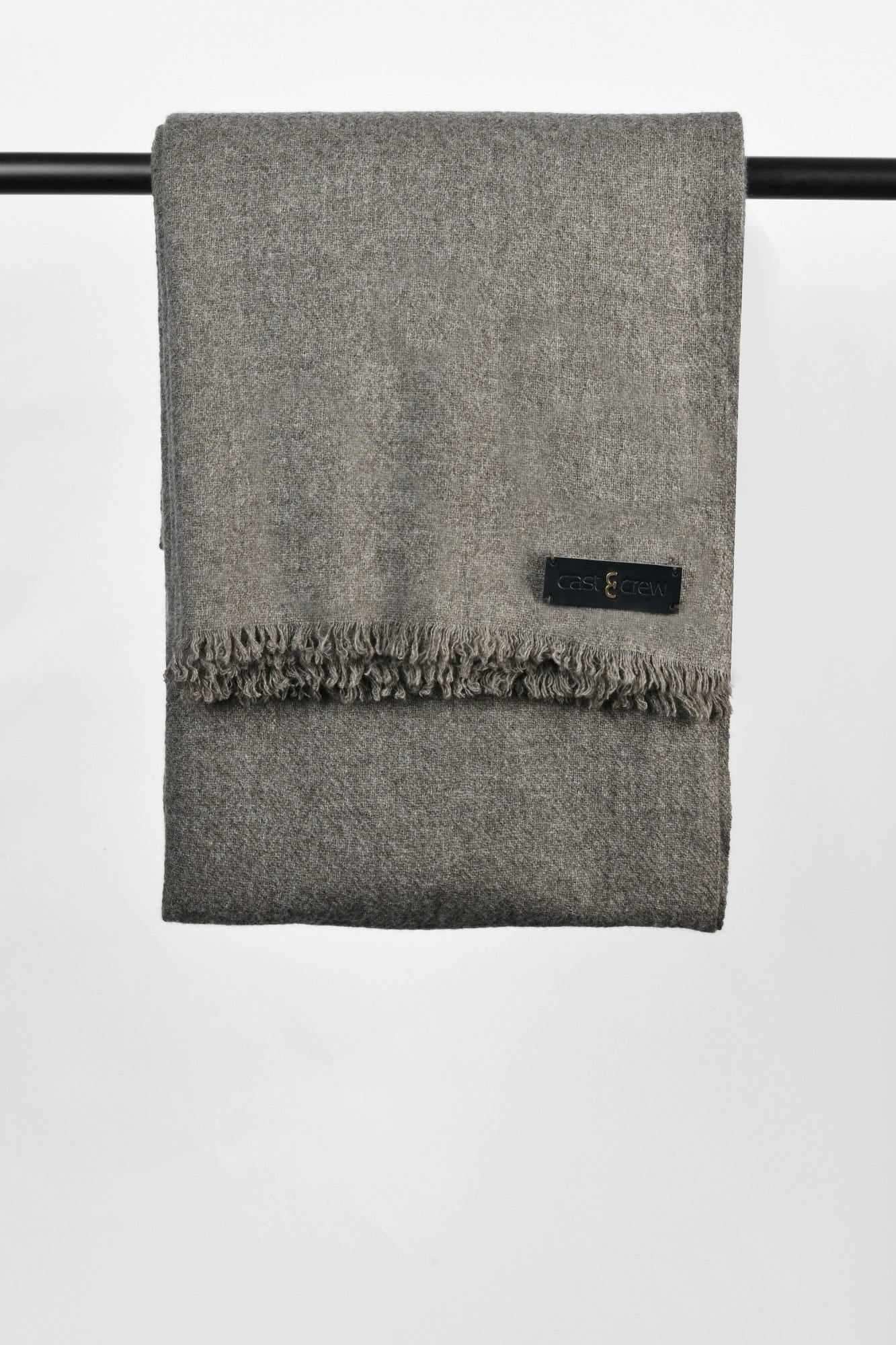 CARBON BROWN YAK-WOOL SHAWL