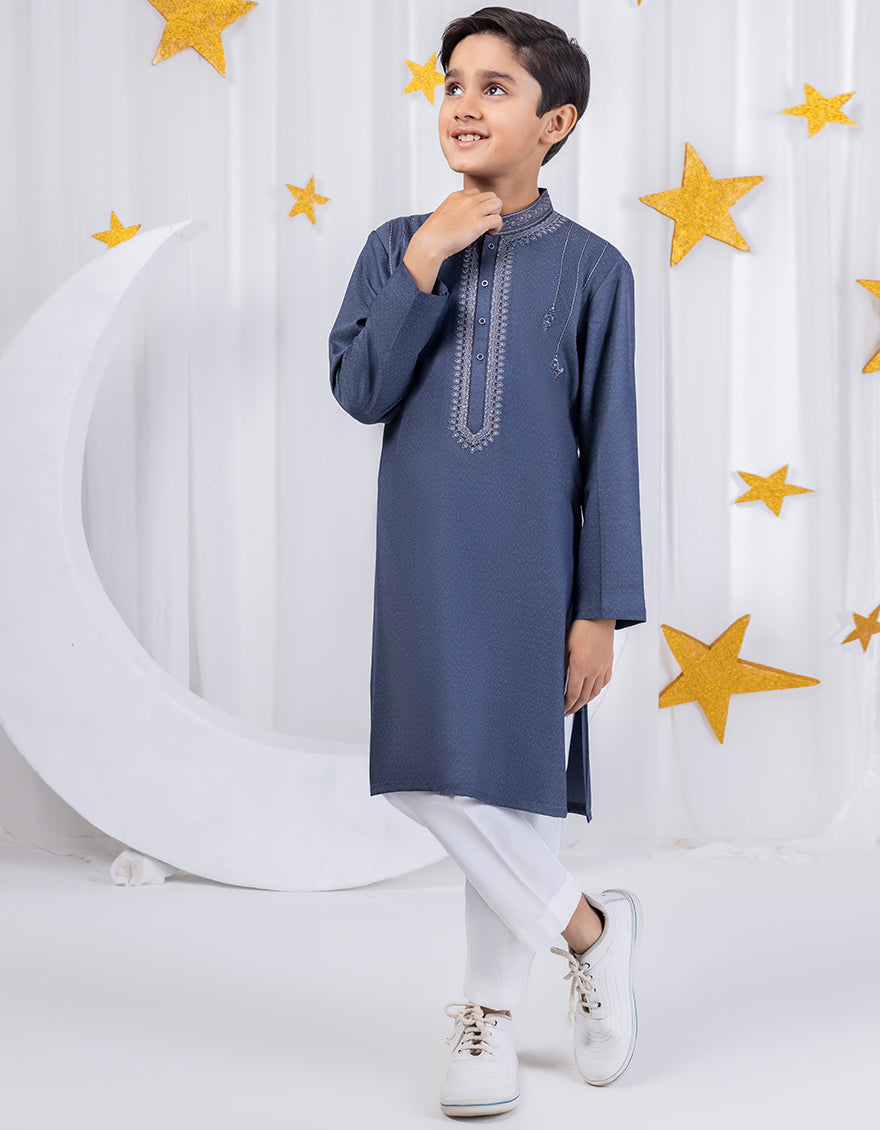 DEEP GREY FORMAL KURTA