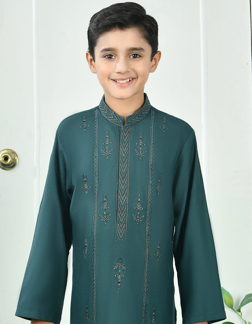 DARK GREEN SPECIAL KURTA