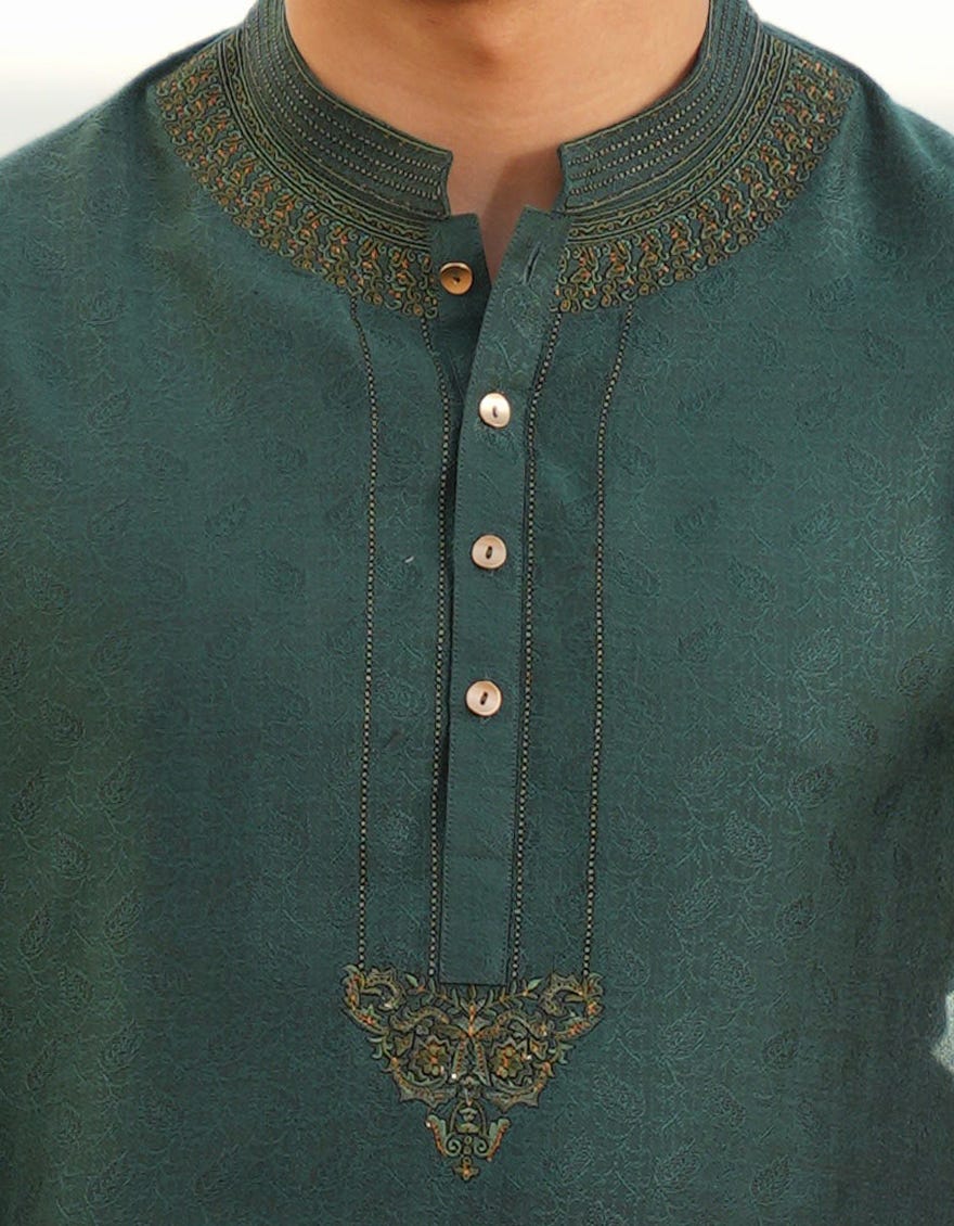 DARK GREEN BLENDED SPECIAL KURTA