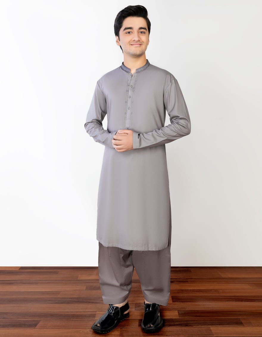 Mauve Cotton Teen Boy's Kameez Shalwar | Jtks-S-46046
