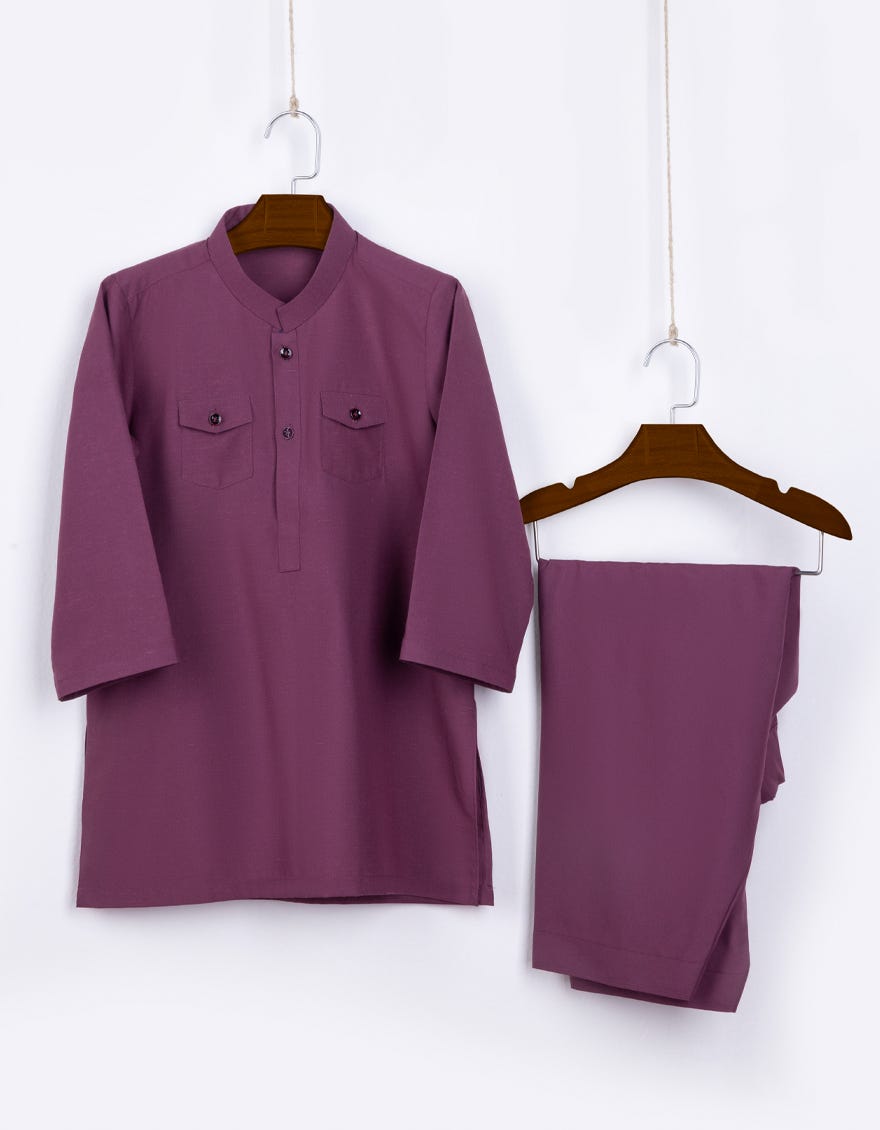 Magenta Blended Kameez Shalwar | Jjiks-S-46056
