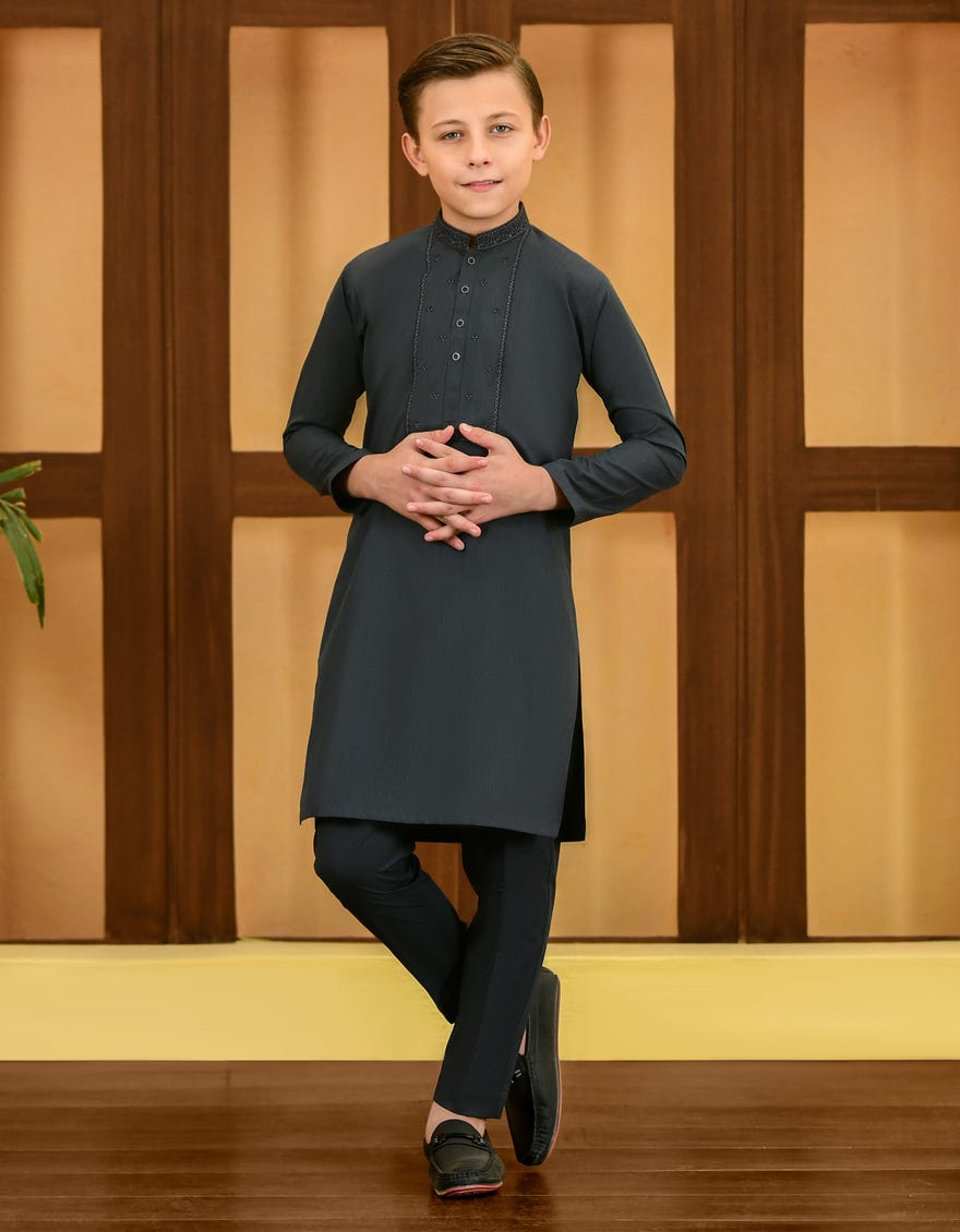 Dark Grey Cotton Kurta Pajama | Jckp-A-46062