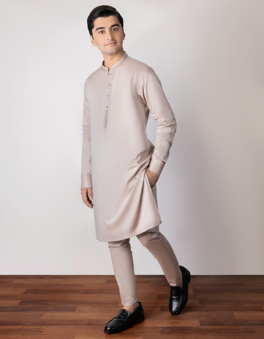 Light Brown Cotton Kurta Pajama | Jtkp-S-46124