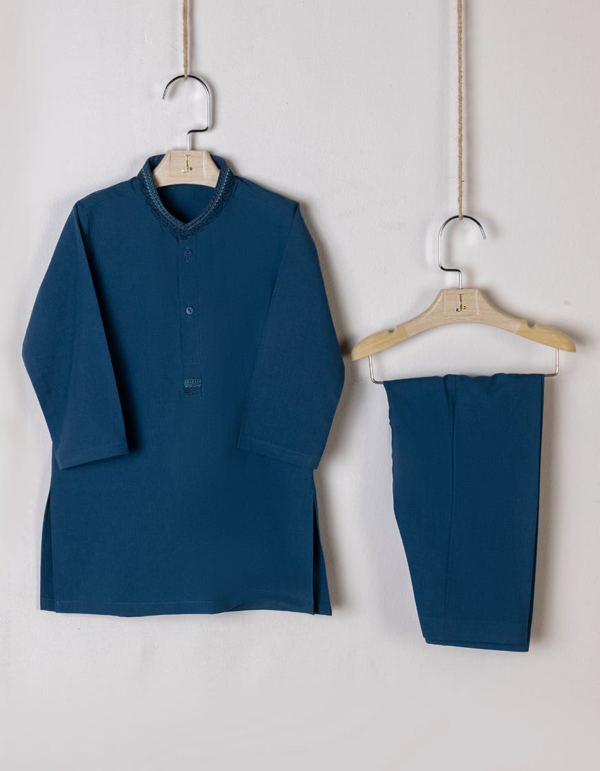 Blue Blended Kameez Shalwar | Jjikp-S-46126