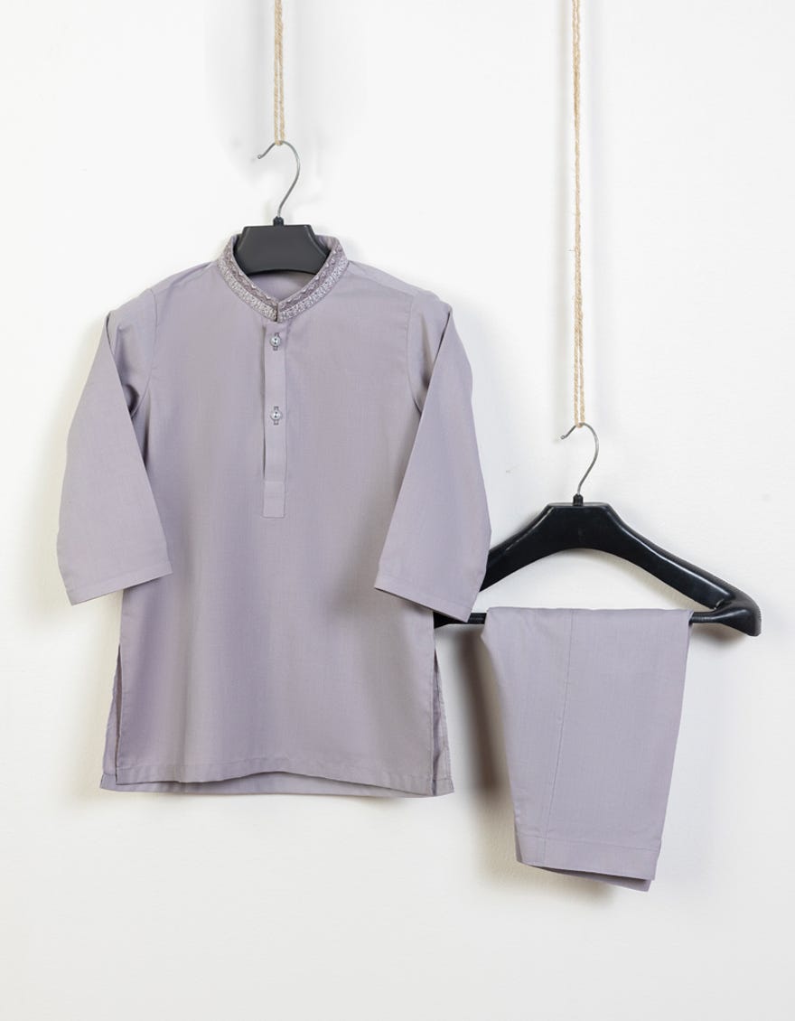 Pale Purple Blended Kameez Shalwar | Jjiks-S-46133