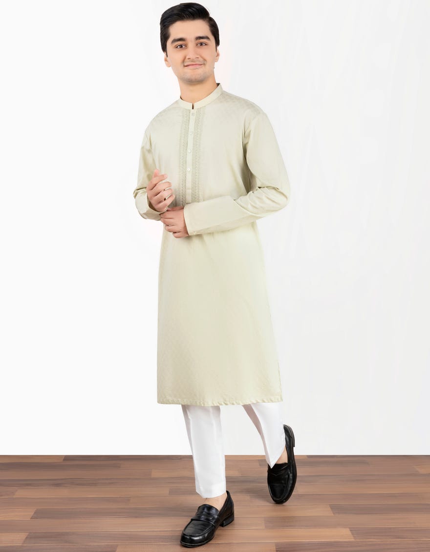 Jade Green Cotton Teen Boy's Kurta | Jtk-S-46156