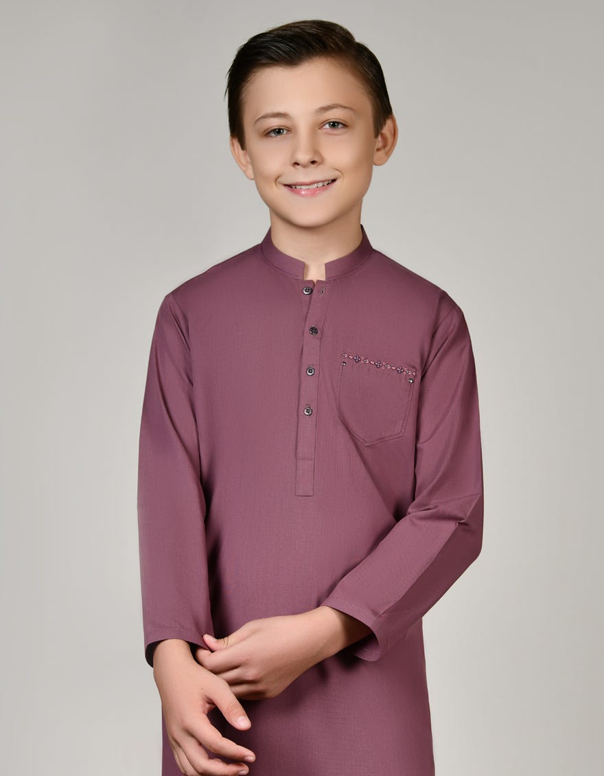 MAUVE BLENDED KURTA | JCK-S-46181