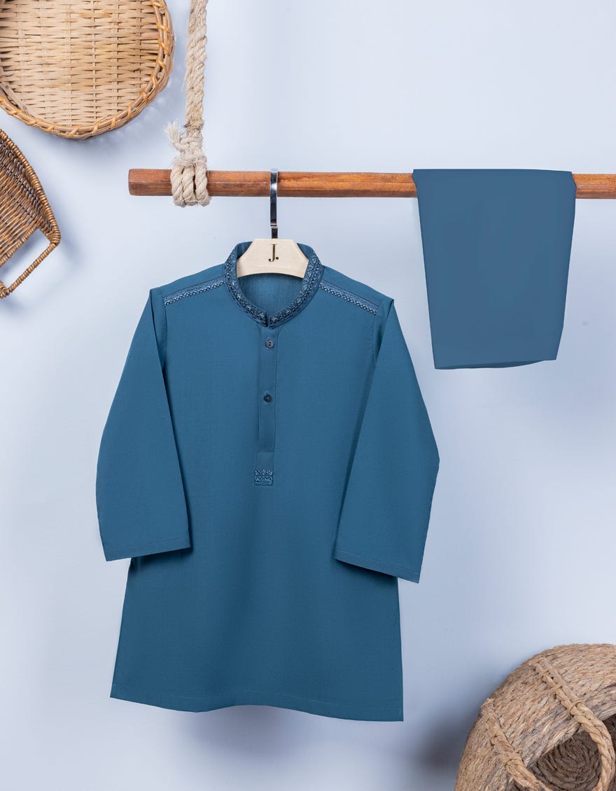 Sea Green Blended Kameez Shalwar | Jjiks-W-46193
