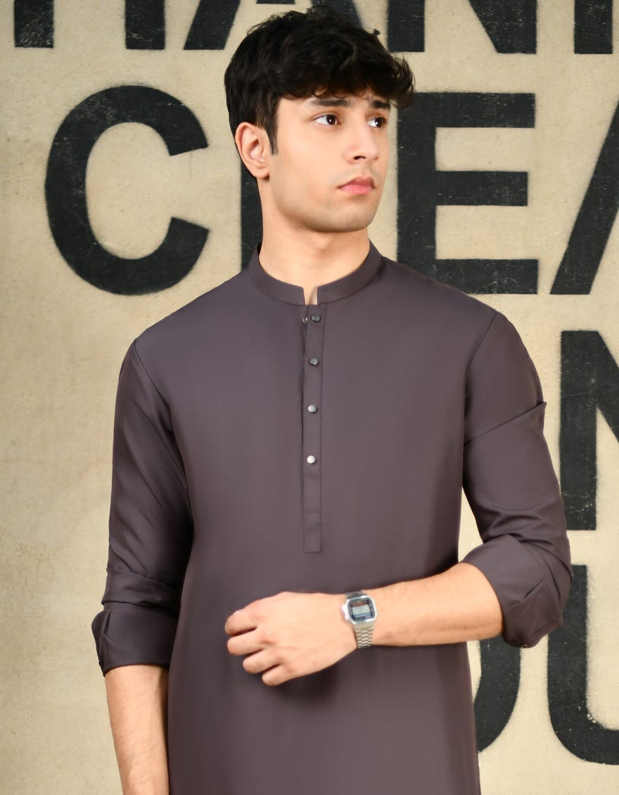 BROWN BLENDED KAMEEZ SHALWAR | JTKS-A-46241