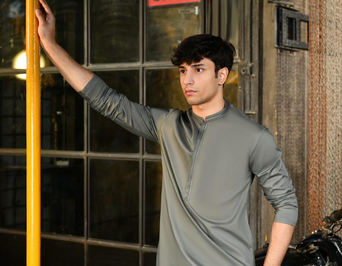 SAGE GREEN COTTON KURTA | JTK-S-46242