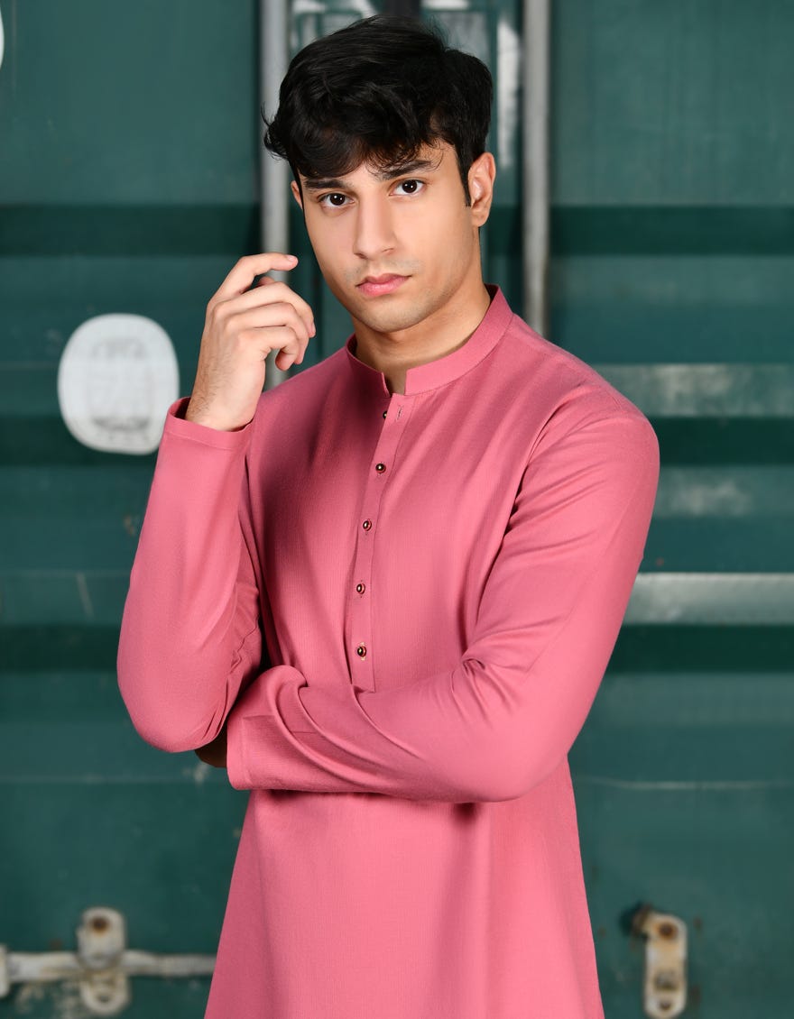 PINK COTTON KURTA | JTK-S-46254
