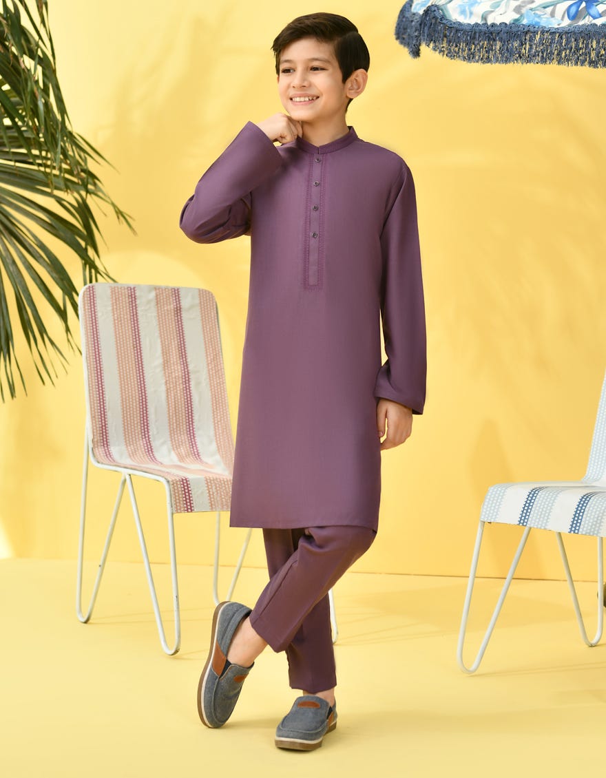 Purple Blended Kurta Pajama | Jckp-S-46263