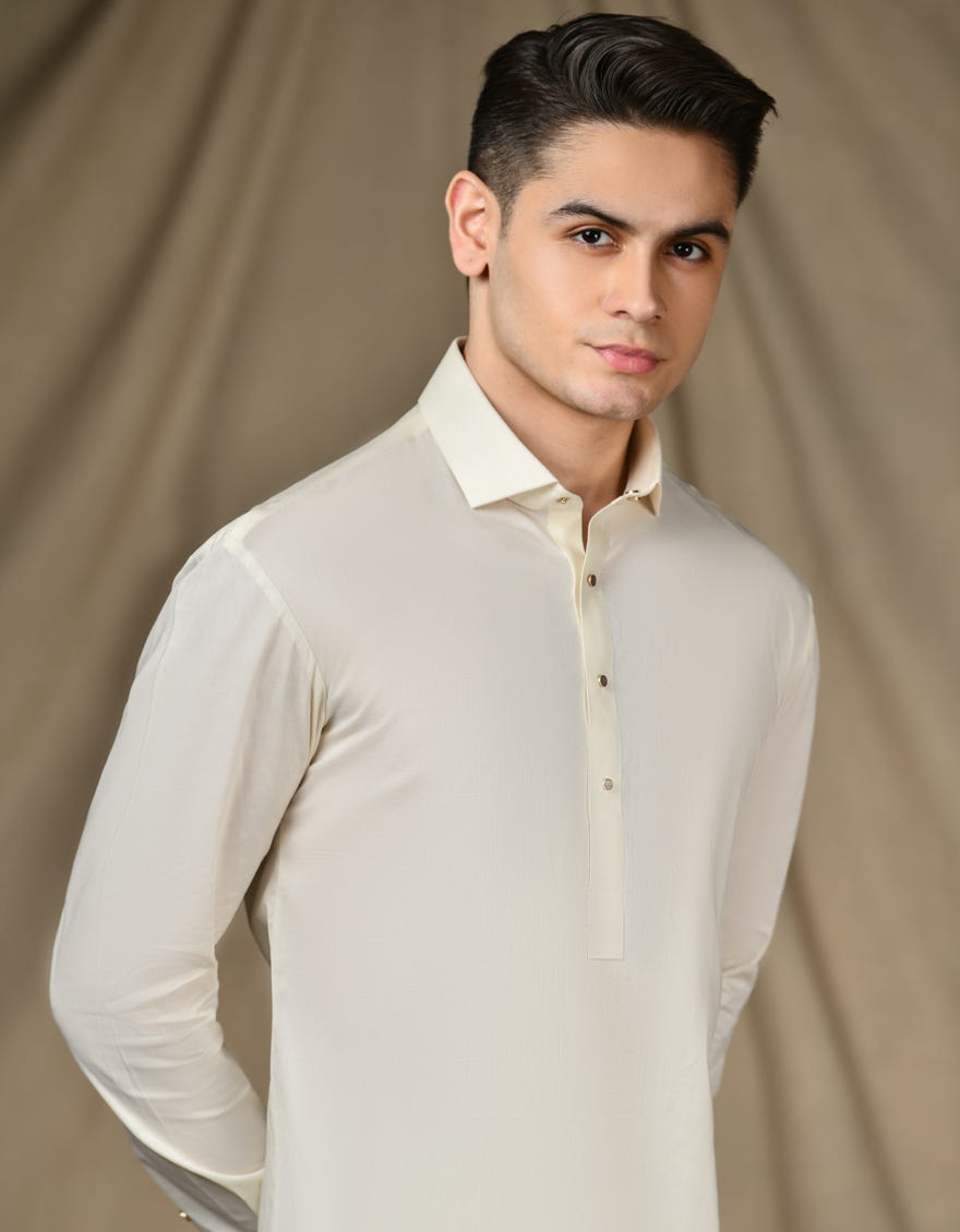 IVORY COTTON KAMEEZ SHALWAR | JTKS-S-46270