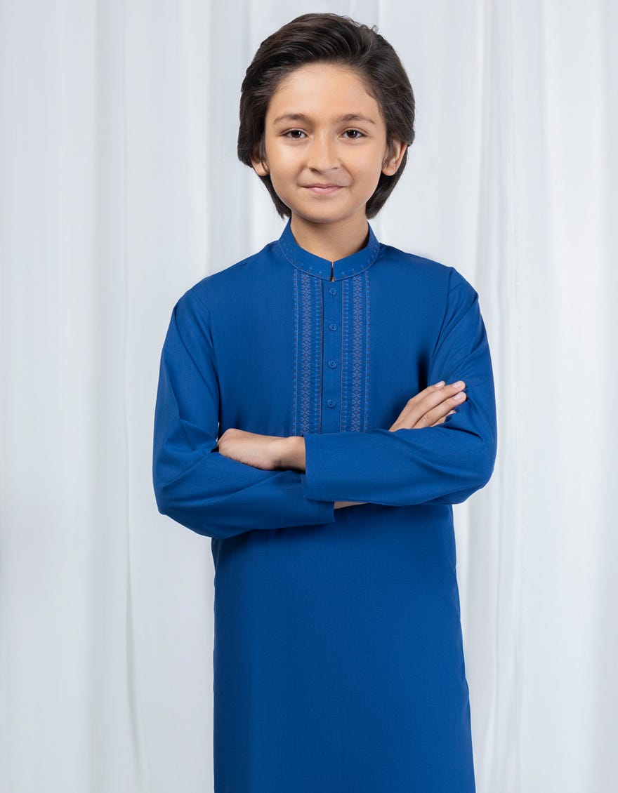 BLUE BLENDED KAMEEZ SHALWAR | JCKS-S-46320