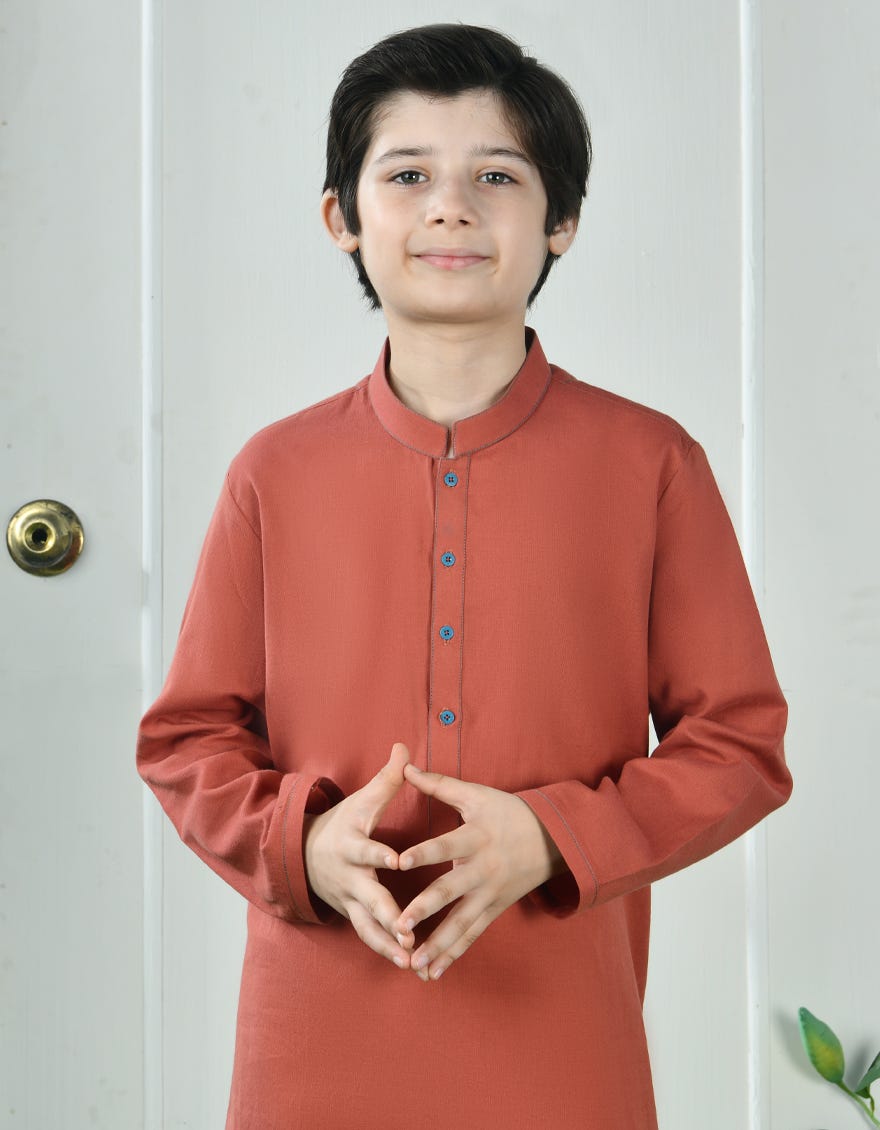 RUST COTTON KURTA | JCK-S-46330