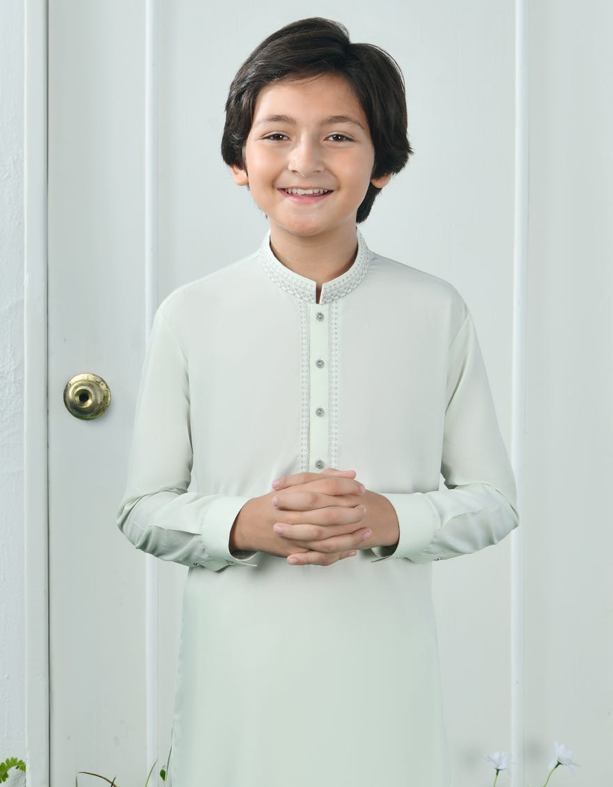 LIGHTT GREEN BLENDED KAMEEZ SHALWAR | JCKS-A-46338