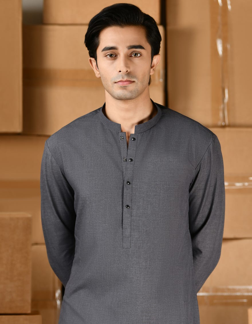 DARK PURPLE BLENDED KAMEEZ SHALWAR | JTKS-A-46369