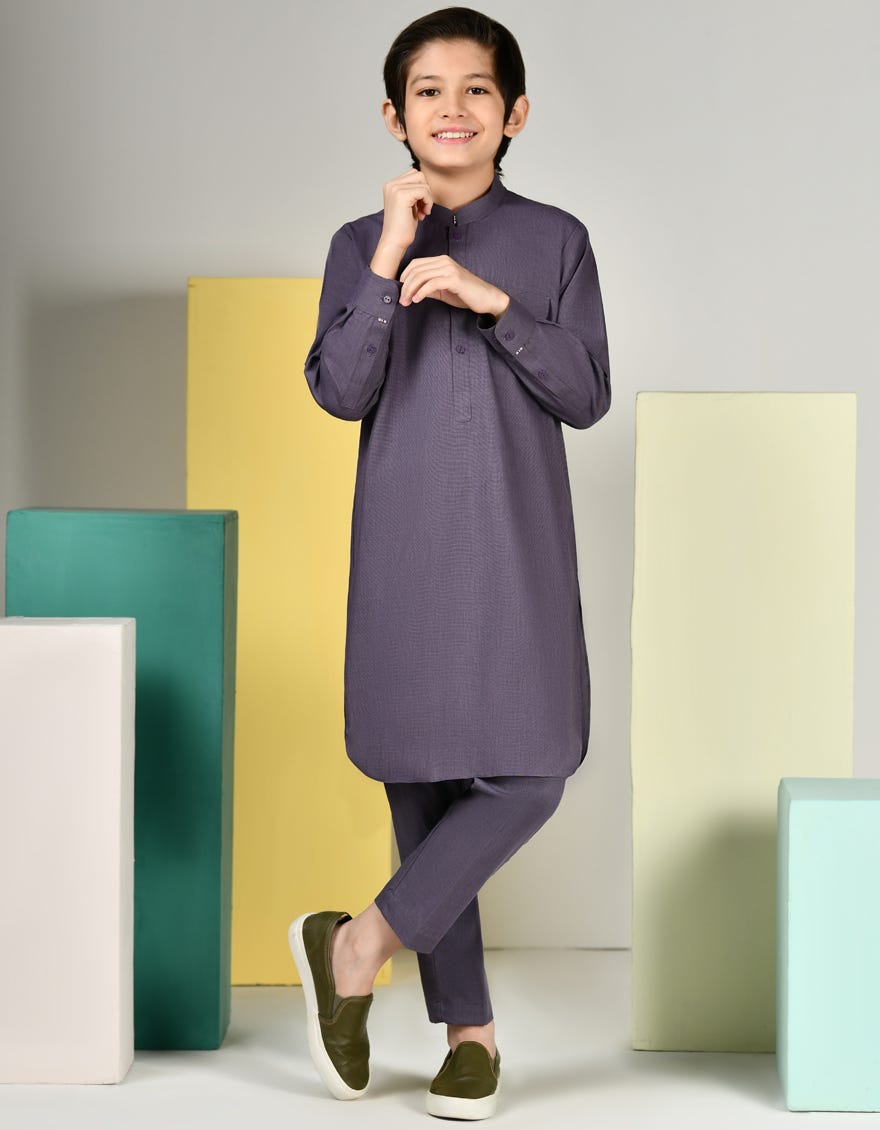 Purple Blended Kurta Pajama | Jckp-A-46397