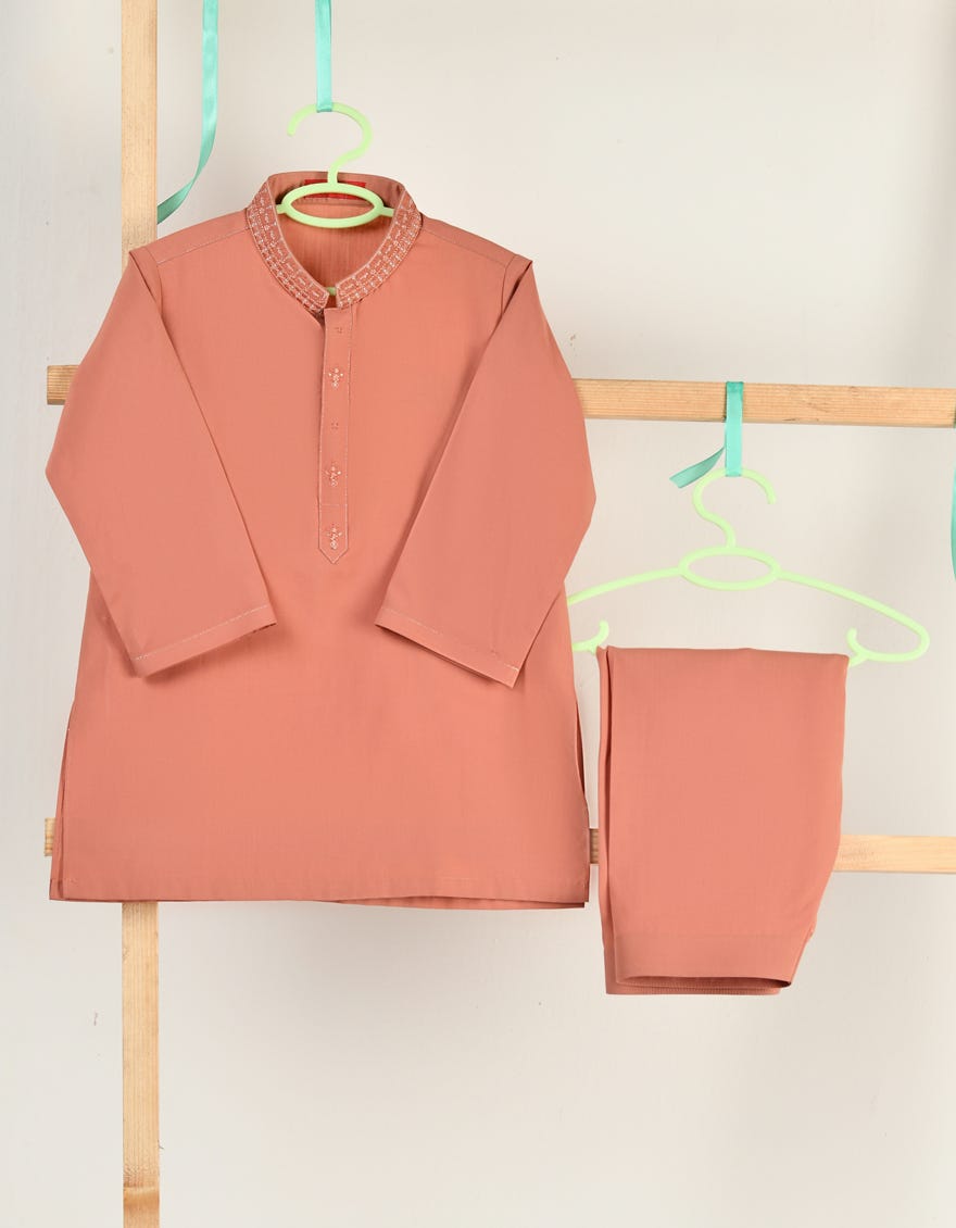 CORAL BLENDED KAMEEZ SHALWAR | JJIKS-A-46404