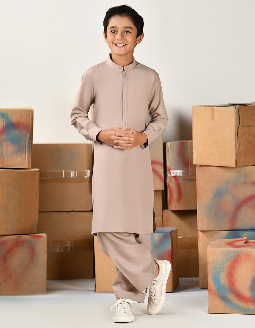 TEA PINK BLENDED KAMEEZ SHALWAR | JCKS-A-46413