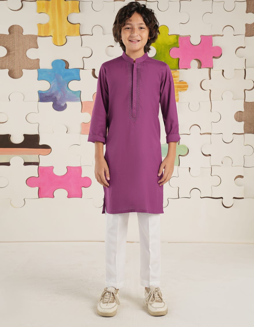 MAGENTA COTTON KURTA | JCK-A-46471