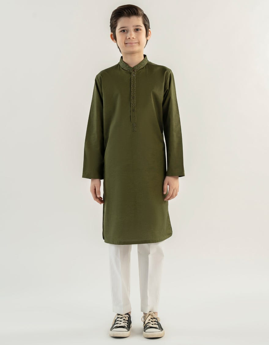 GREEN BLENDED KURTA | JCK-A-46512