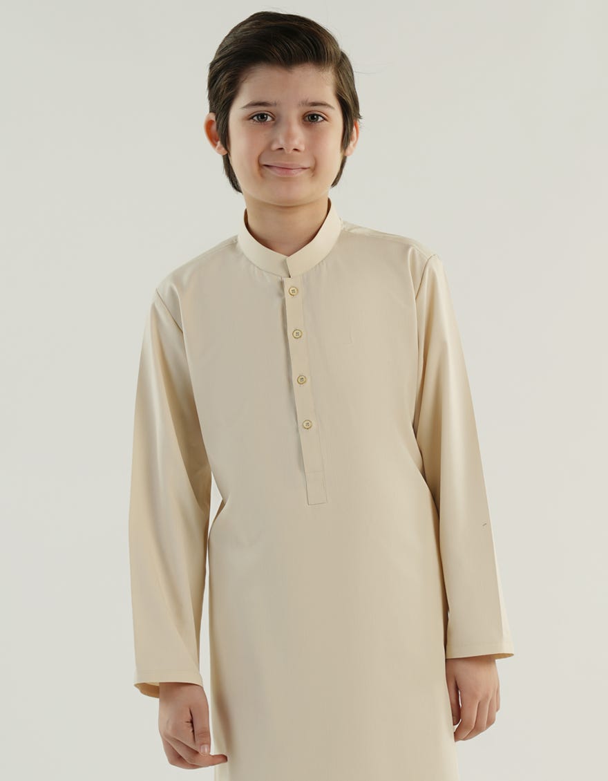 CREAM BLENDED KAMEEZ SHALWAR | JCKS-A-46514