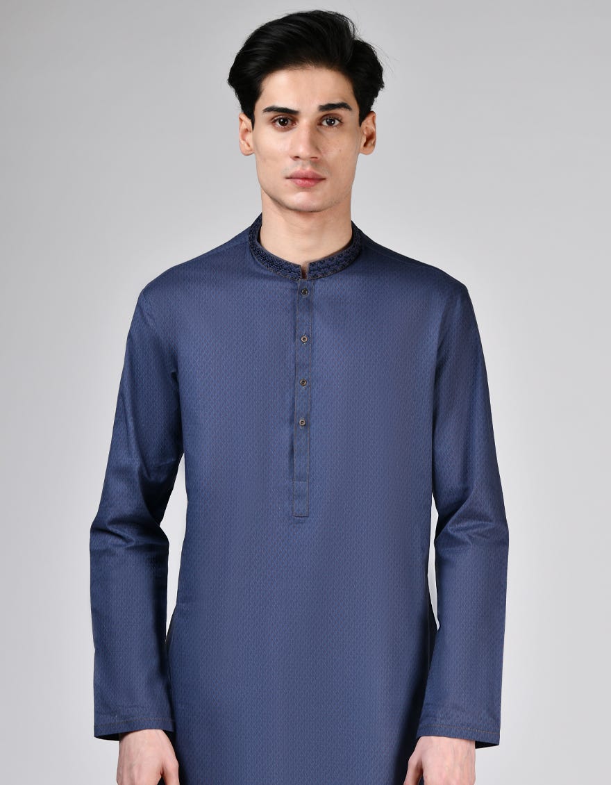 DARK PURPLE COTTON KURTA | JTK-A-46523