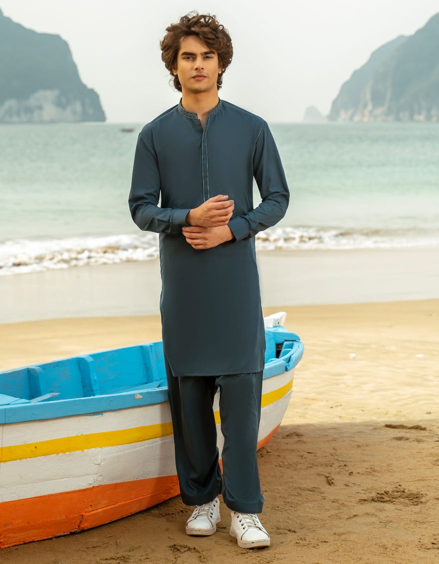 TEAL KAMEEZ SHALWAR | JTKS-A-46533