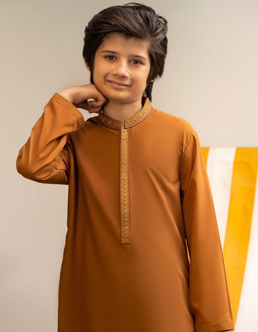 BROWN KAMEEZ SHALWAR | JCKS-A-46549