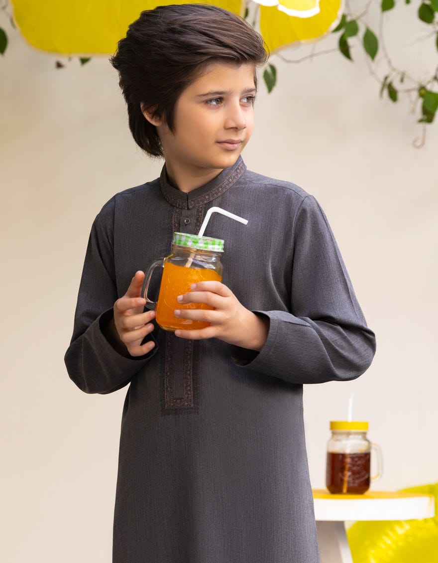 GRAPHITE BLENDED KAMEEZ SHALWAR | JCKS-A-46551