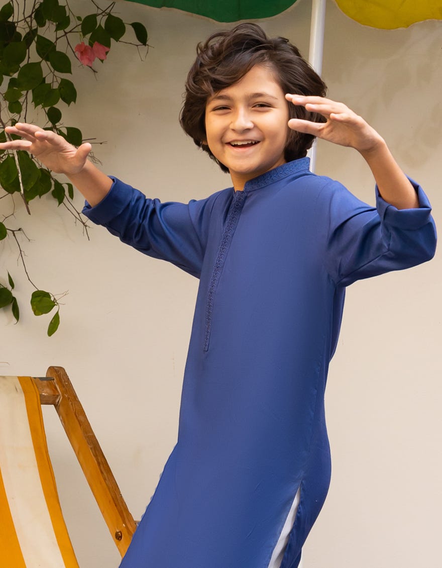 BLUE COTTON KURTA | JCK-A-46552