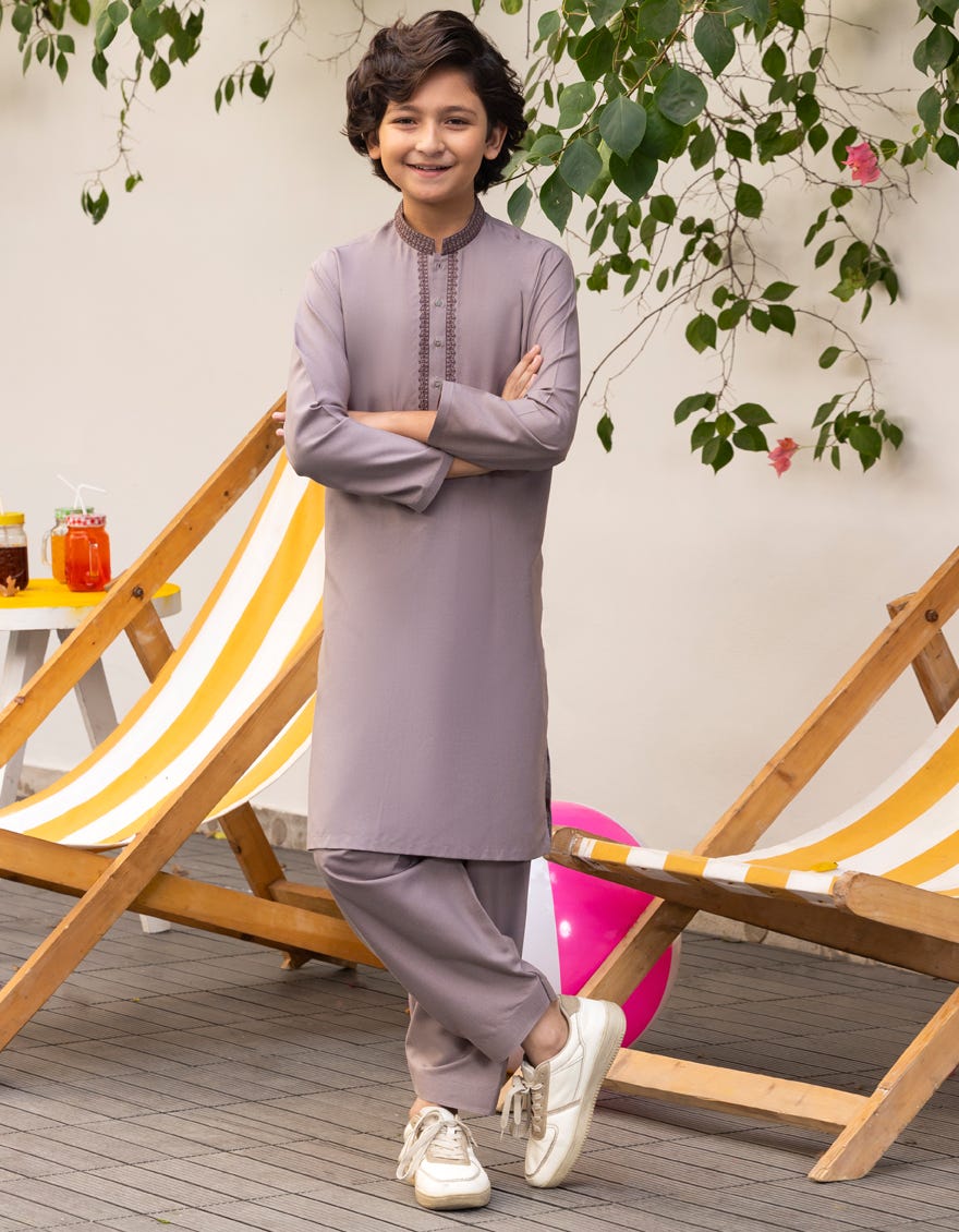 CHESTNUT BROWN BLENDED KAMEEZ SHALWAR | JCKS-A-46553