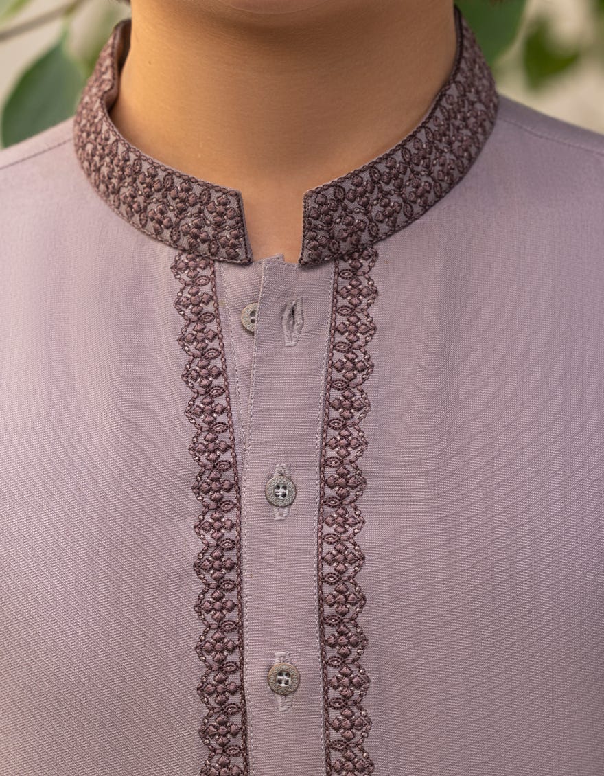 CHESTNUT BROWN BLENDED KAMEEZ SHALWAR | JCKS-A-46553