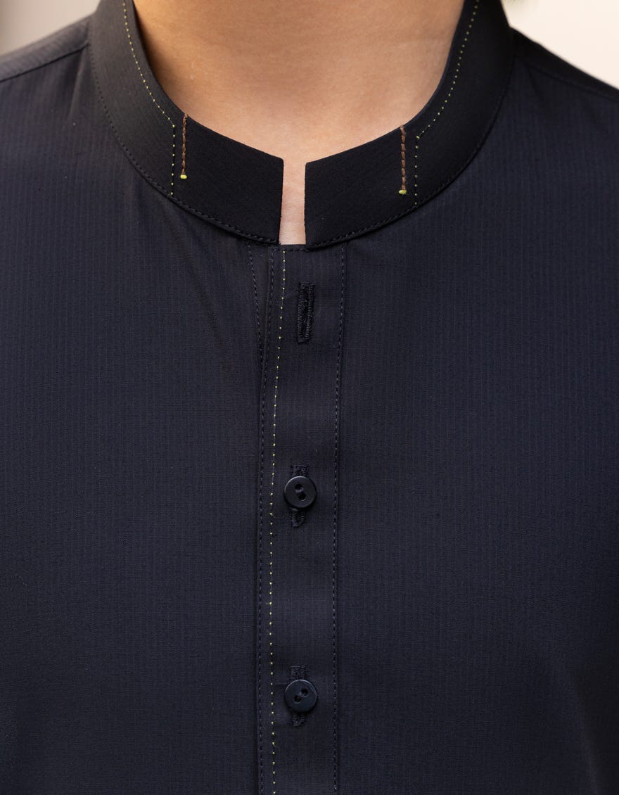 BLACK BLENDED KAMEEZ SHALWAR | JCKS-A-46557