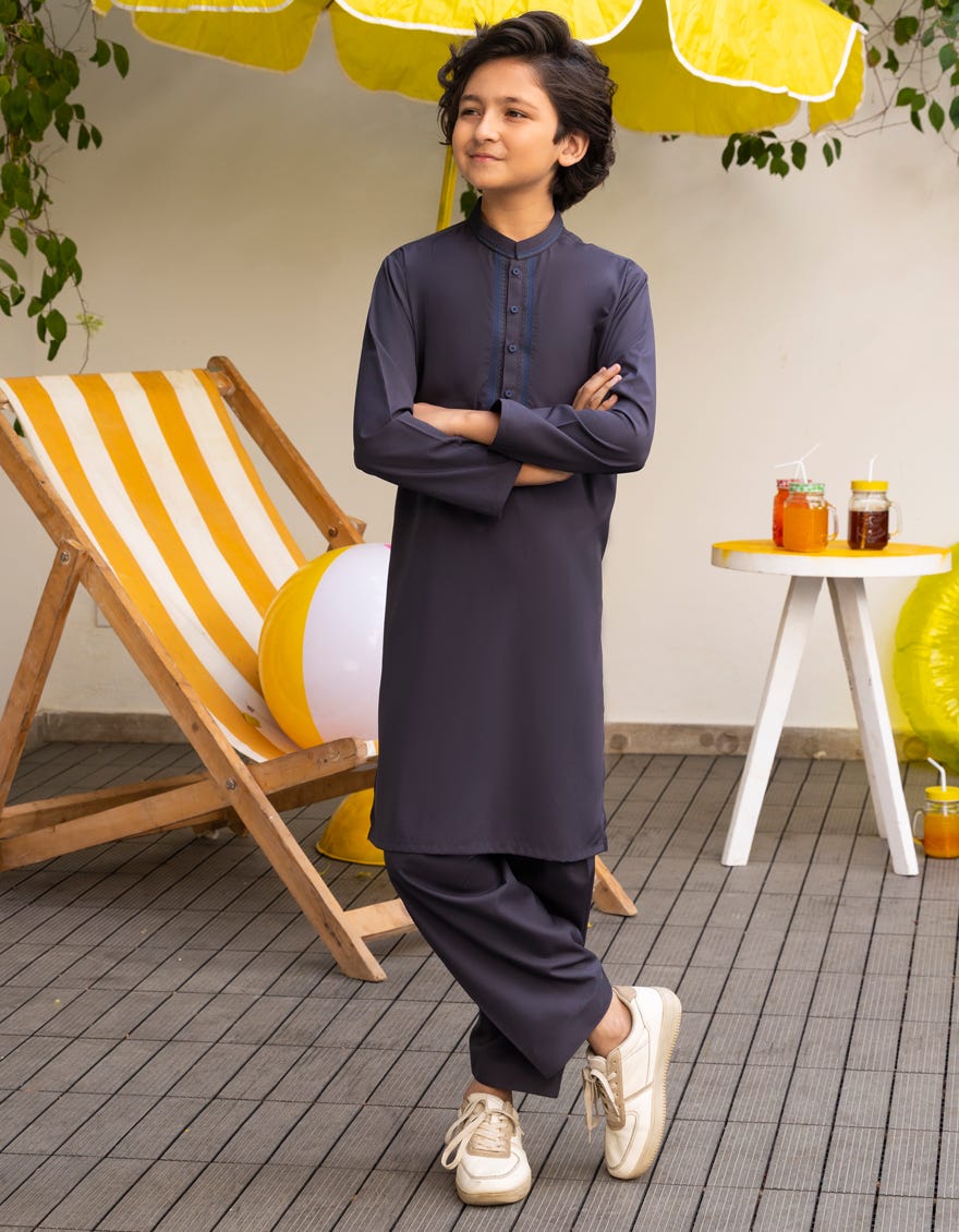 CHARCOAL BLENDED KAMEEZ SHALWAR | JCKS-A-46561
