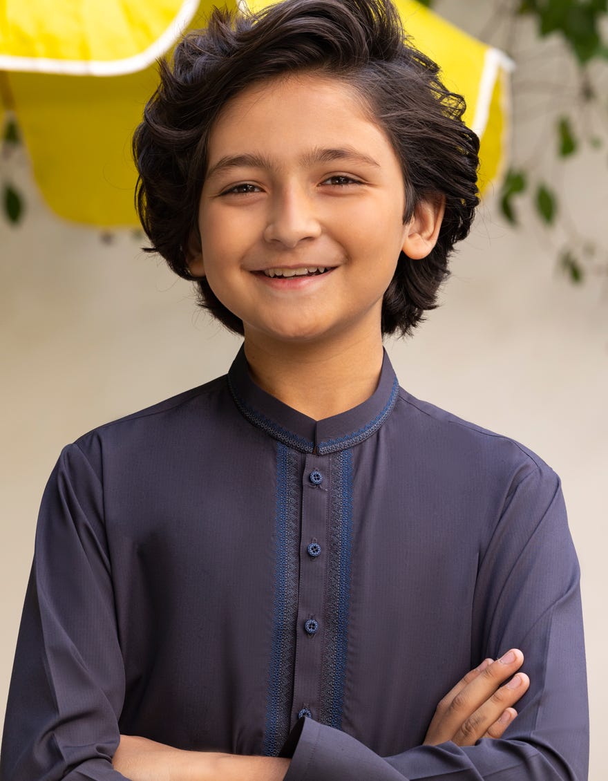 CHARCOAL BLENDED KAMEEZ SHALWAR | JCKS-A-46561
