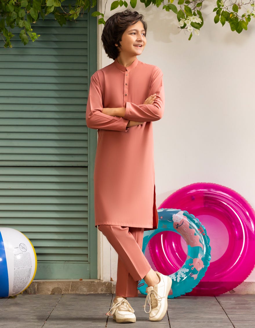 ARIZONA RED BLENDED KURTA TROUSER | JCKP-A-46564
